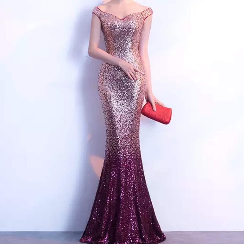 NWT Mermaid Ombre Sequin Dress